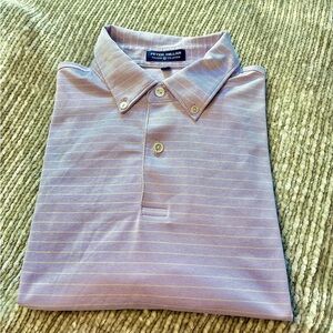 Peter Millar Purple Striped Men's Golf polo
